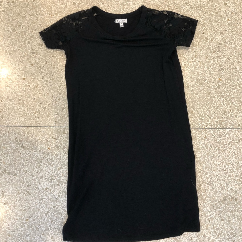 Black dress with lace sleeves